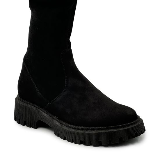 Ботфорты CV COVER черные замшевые стрейч на меху - фото 3, 785625-2 COV