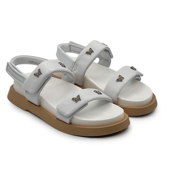 Сандалии женские Tuffoni белые кожаные - фото 7, 2425042LL TUF BIANCO