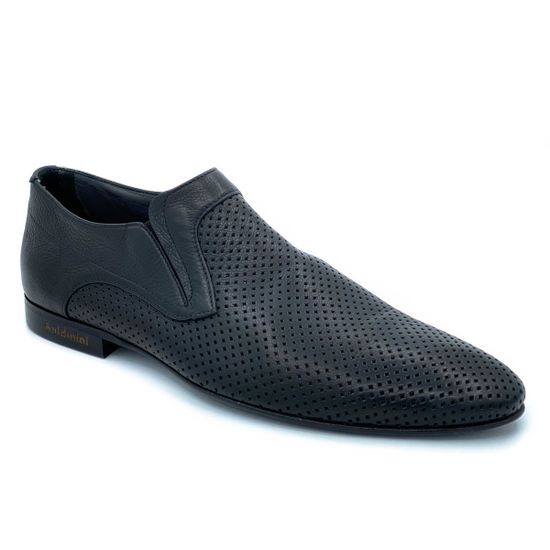 Туфли Baldinini черные кожаные со сквозной перфорацией - фото 2, 