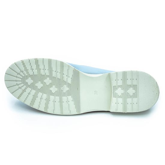 Лоферы Cover голубые кожаные - фото 4, 