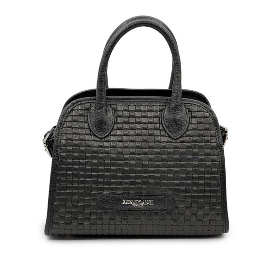 Сумка Renato Angi черная кожаная плетенная - фото 1, 3450217 RA NERO