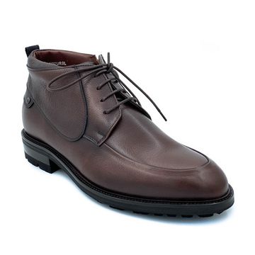 Ботинки Mario Bruni коричневые кожаные МЕХ - фото 2, 13876 MB MORO