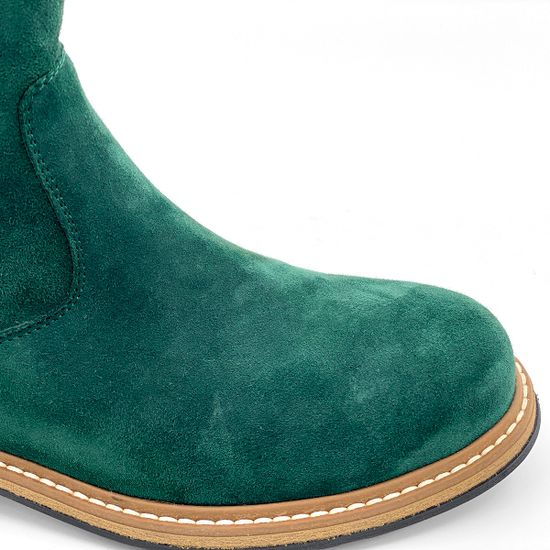 Ботинки Cover зеленые замшевые МЕХ - фото 7, 