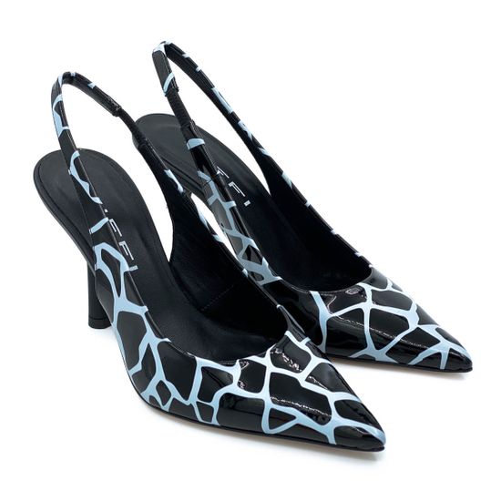 Туфли Tiffi черно-белые из ламинированной кожи - фото 7, J903/90 TI GIRAFFA NERO