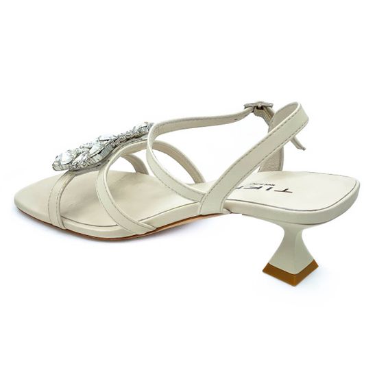 Босоножки Tiffi белые кожаные - фото 3, J730/50 TI CRUDO
