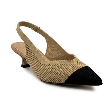 Туфли летние NILA&amp;NILA бежевые/черные текстильные - фото 2, AB894M102 NIL BEIGE