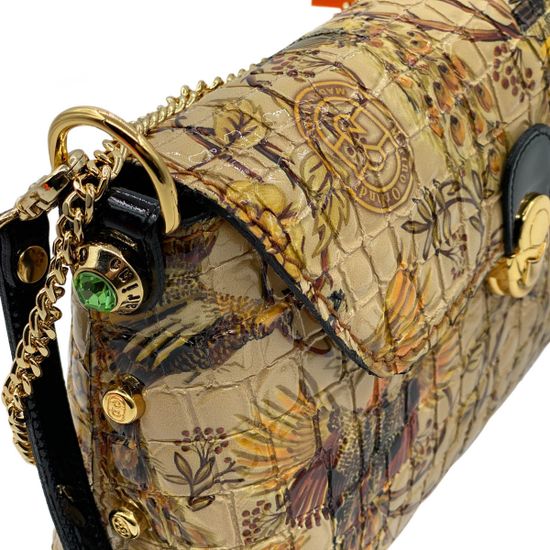 Сумка Marino Orlandi бежевая кожаная multicolor - фото 4, 