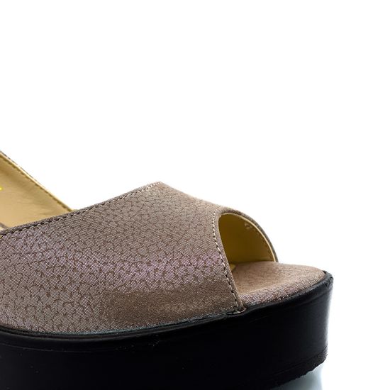 Босоножки Cover бронзовые кожаные - фото 6, 