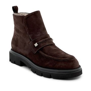 Ботинки Donna Soft коричневые замшевые на меху - фото 2, DS2449M DS MORO