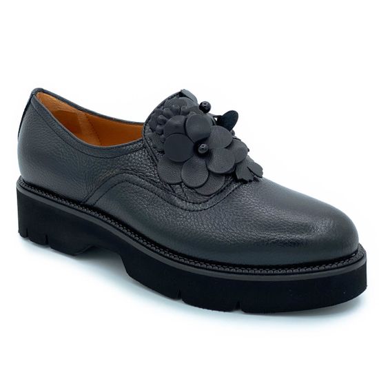 Полуботинки Donna Soft черные кожаные демисезонные - фото 2, DS1005 DS NERO