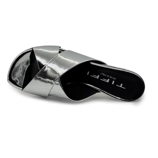 Мюли Tiffi серебристые кожаные - фото 5, J706/70L TI ARGENTO