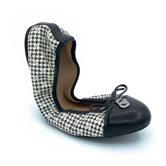 Балетки Giada Gabrielli черно-белые кожаные - фото 2, 