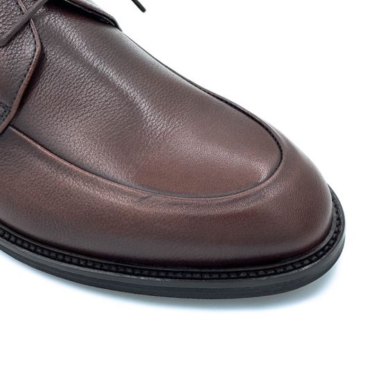 Ботинки Mario Bruni коричневые кожаные МЕХ - фото 6, 13876 MB MORO