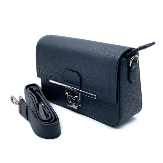 Клатч Di Gregorio синий кожаный - фото 2, 