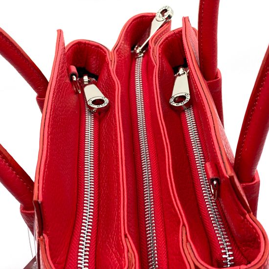 Сумка Di Gregorio красная кожаная - фото 4, 