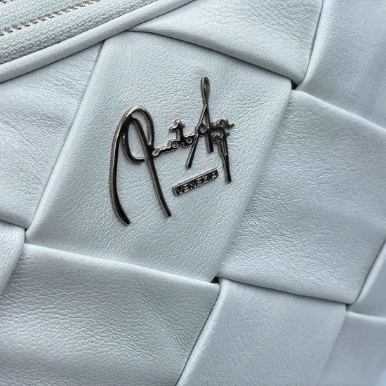 Сумка кросс-боди Renato Angi белая кожаная плетеная - фото 4, 