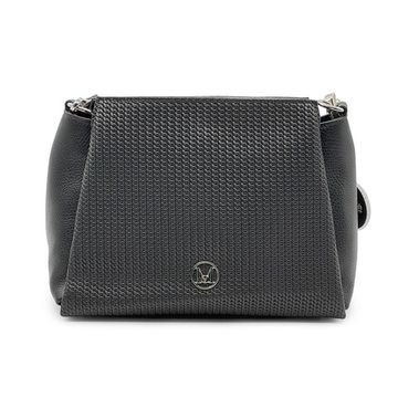 Сумка MOT CLE черная кожаная с &quot;серебряной&quot; фурнитурой - фото 1, EMILY MOT NERO SILVER