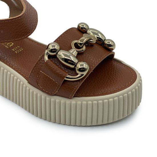 Босоножки NILA&amp;NILA коричневые кожаные - фото 6, CNN16016 NIL