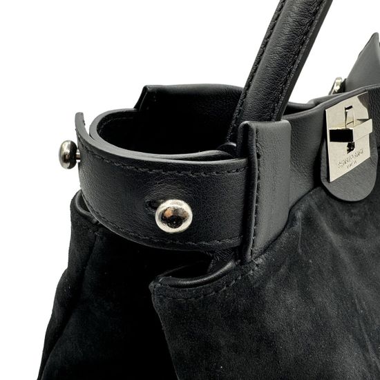 Сумка Renato Angi черная замша/кожа - фото 5,