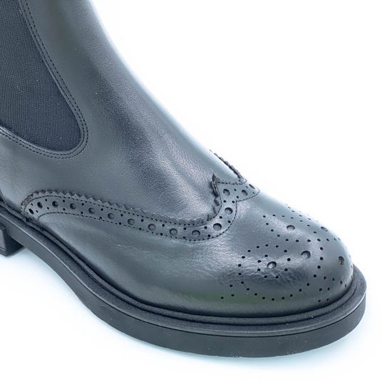 Ботинки Mimmu черные кожаные демисезонные - фото 6, FK3311 MIM