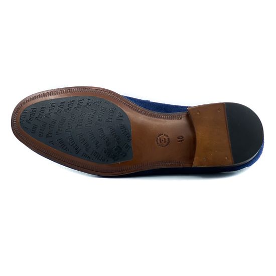 Лоферы мужские Pertini замша синие - фото 4, 191M24699D2 PRT