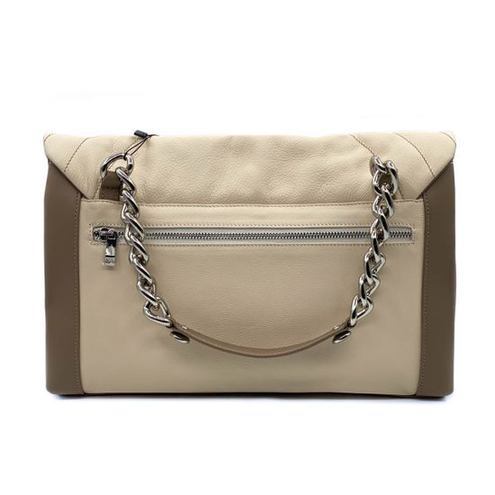 Сумка Renato Angi бежевая кожаная - фото 3, 