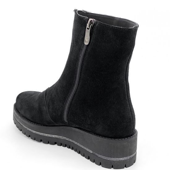 Ботинки Cover черные замшевые МЕХ - фото 3, 