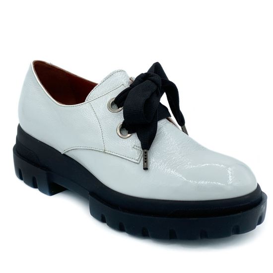 Полуботинки Mot Cle белые наплак - фото 2, 