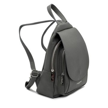 Сумка-рюкзак Renato Angi серая кожаная - фото 2, 3360401 RA GRIGIO