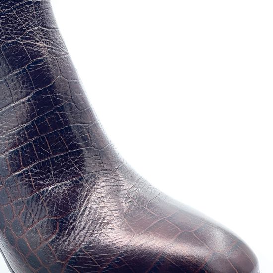 Полусапоги Rosso Nero крокодил коричневые - фото 6, 4465 RN MORO