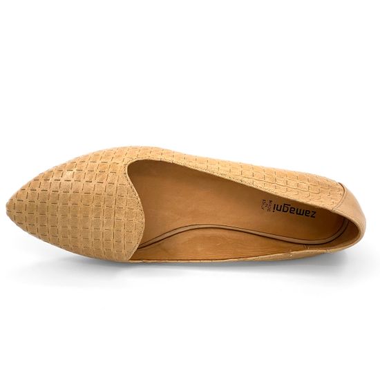 Балетки Zamagni бежевые кожаные - фото 5, 