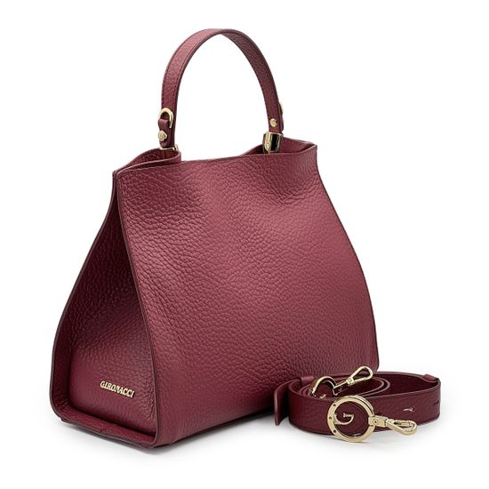 Сумка Gironacci бордовая кожаная - фото 2, 2512 GIR BORDO
