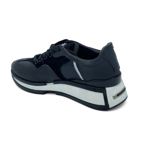 Кроссовки NILA NILA черные кожаные/замшевые - фото 3, NO5815 NIL NERO