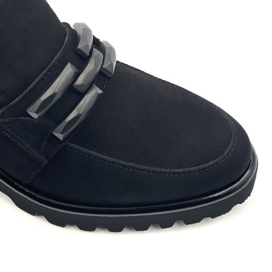 Лоферы KELTON замшевые черные - фото 7, 