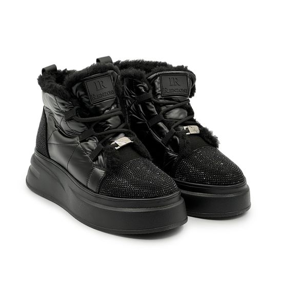 Ботинки Ilasio Renzoni черные кожа/текстиль на меху - фото 8, M254 IR NERO