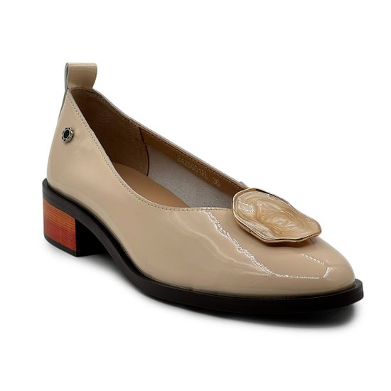 Туфли TUFFONI бежевые лакированные кожаные - фото 2, 2426001PL TUF LAK BEIGE