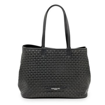 Сумка-шоппер Renato Angi черная кожаная плетенная - фото 1, 3400017 RA NERO