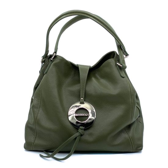 Сумка Di Gregorio зеленая кожаная - фото 1, 