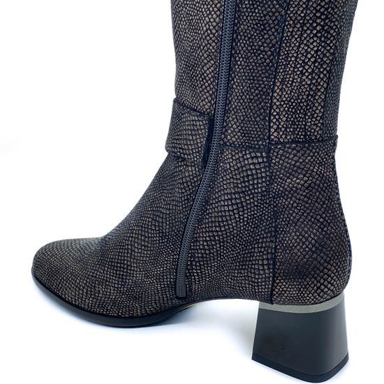 Сапоги Ilasio Renzoni черные замшевые с лазерной обработкой МЕХ - фото 6, 5006 IR