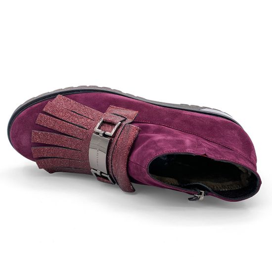 Ботинки Loretta Pettinari бордовые замшевые МЕХ - фото 5, 5403M-630 LP