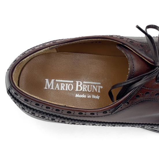 Туфли Броги Mario Bruni кожаные коричневые - фото 8, 64132 MB