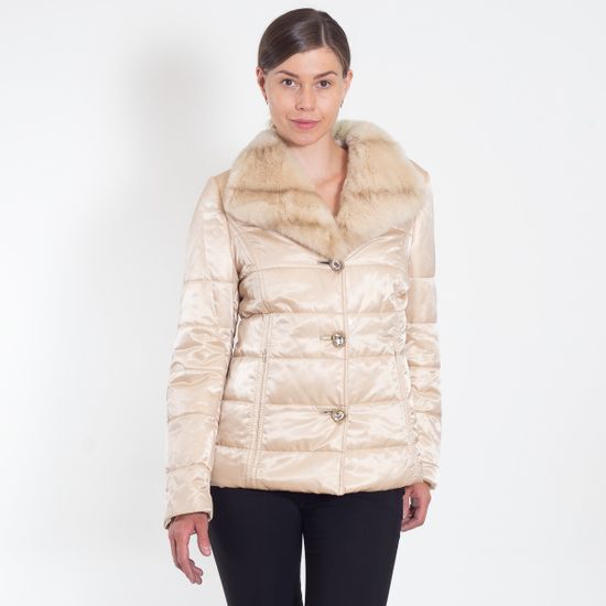 Пуховик VOLPI бежевый - фото 4, 