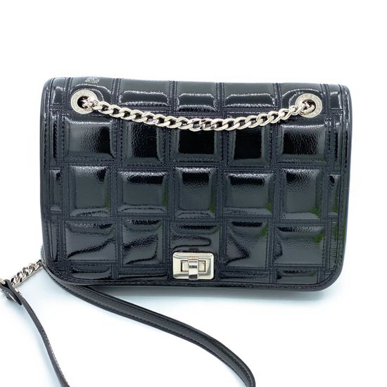 Клатч Marina Creazioni черный из лакированной кожи - фото 1, 