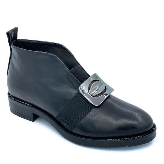 Ботинки Donna Soft черные кожаные демисезонные - фото 2, 