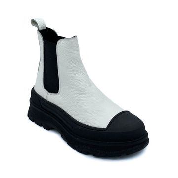 Ботинки Mimmu белые кожаные Байка - фото 2, D144E7 MIM BIANCO