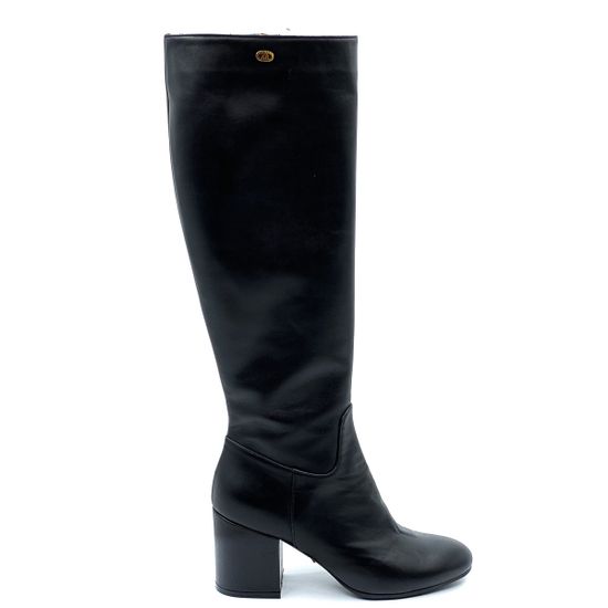 Сапоги Renzi черные кожаные демисезонные - фото 1, 