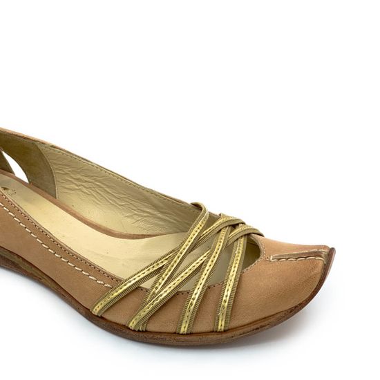 Балетки Fru.it бежевые кожаные - фото 5, 