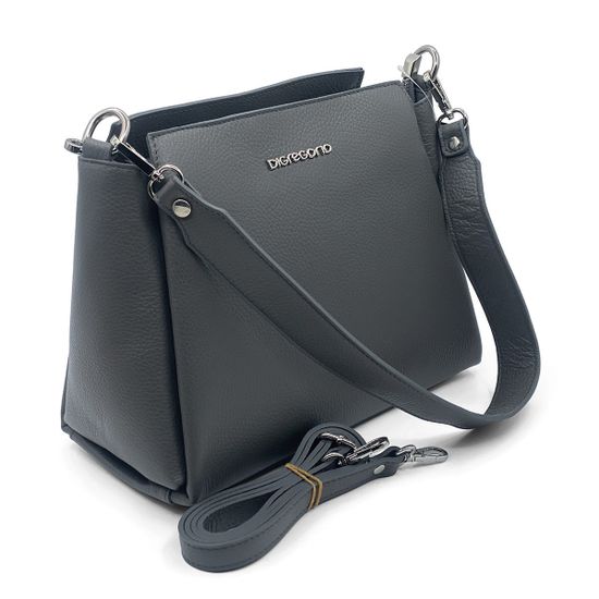 Сумка Di Gregorio серая кожаная - фото 2, 8862 DG GRIGIO