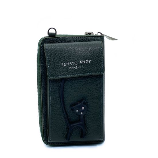 Кошелек-сумка Renato Angi зеленый кожаный - фото 1, 