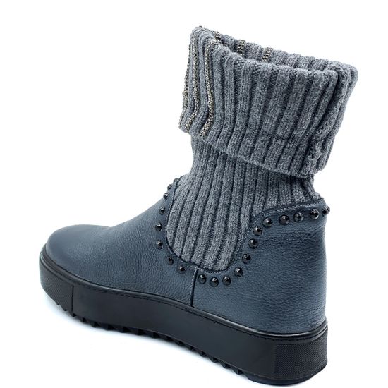 Ботинки Lab Milano серые на байке - фото 3, 